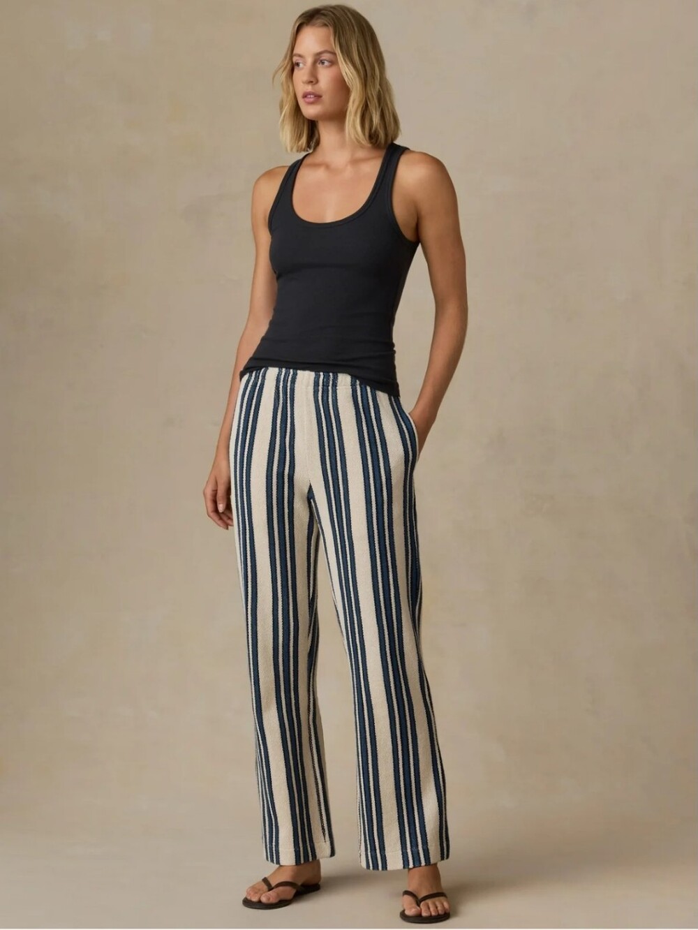 Faherty Women's Baja Pant In Kingfisher Stripe Size Small NWOT